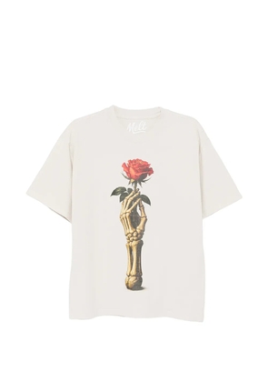 Melt rose-print T-shirt - Neutrals