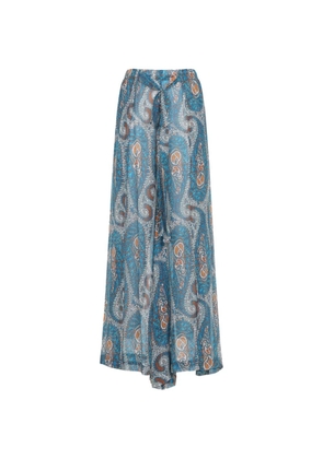 ETRO paisley tie trousers - Blue
