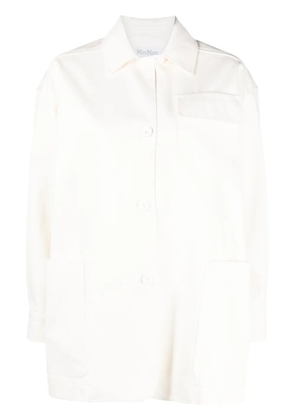 Max Mara oversized long-sleeve cotton shirt - White