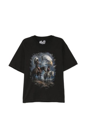 Melt eagle-print T-shirt - Black