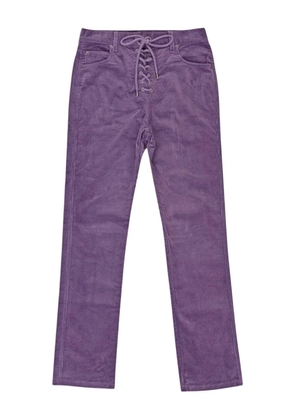 Callipygian corduroy straight-leg trousers - Purple