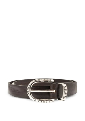 ALBERTO LUTI leather buckle belt - Brown