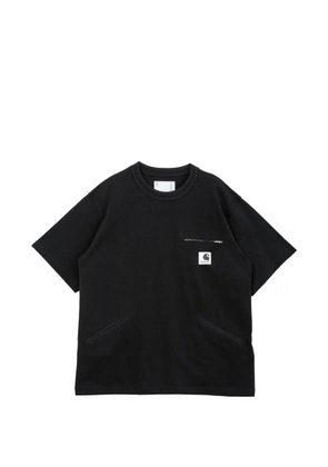 sacai x Carhartt WIP front-zip pocket T-shirt - Black