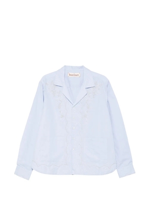 Baziszt Mord floral-embroidered shirt - Blue