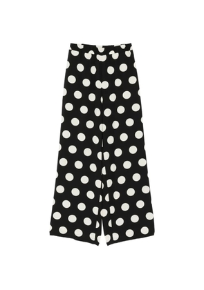 Junya Watanabe polka-dot wide-leg trousers - Black