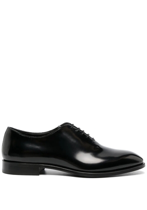 Canali patent-finish leather oxford shoes - Black