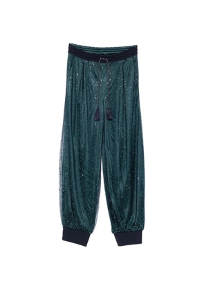 Giorgio Armani tassel drawstring trousers - Blue