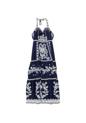 FARM Rio Richelieu midi dress - Blue