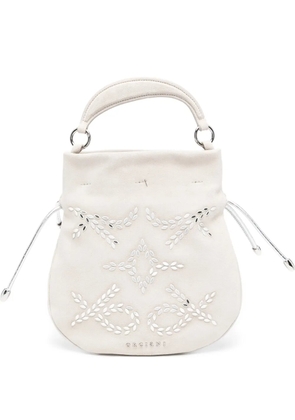 Orciani appliqué drawstring tote bag - Neutrals
