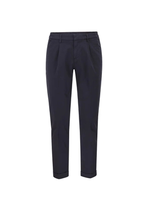 Fay pleated turned-up trousers - Blue