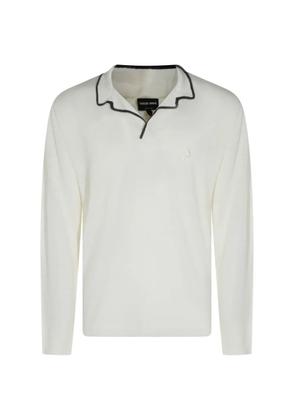 Giorgio Armani long-sleeved polo shirt - White