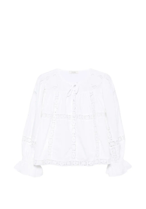 JcSophie lace ruffled blouse - White