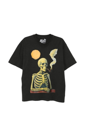 Melt skeleton-print T-shirt - Black