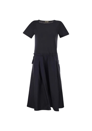 Herno jersey drawstring midi dress - Blue
