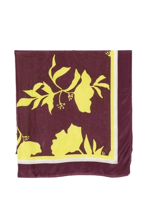 SGOMBERO CANTINE floral silk scarf - Purple