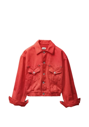 Versace oversized denim blouson - Red
