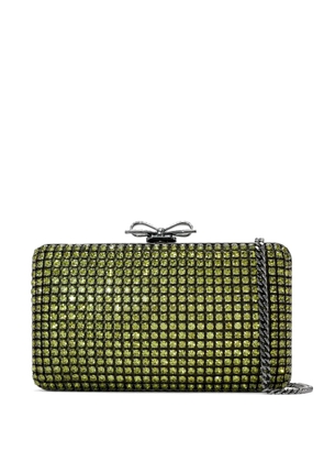 Self-Portrait Chainmail clutch bag - Green