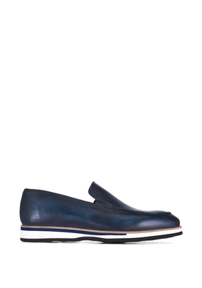 Bontoni calfskin casual loafers - Blue