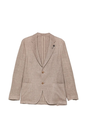 Lardini notched-lapel flap-pocket blazer - Neutrals