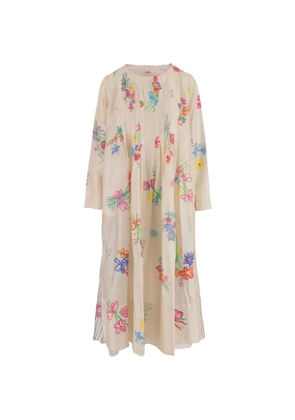 Pero floral-print midi dress - Neutrals