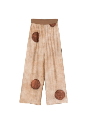 Uma Wang Pansy dot-print trousers - Neutrals