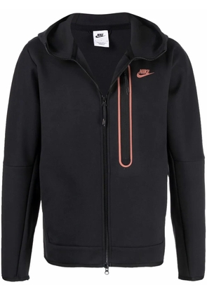 Nike logo-print zip up jacket - Black