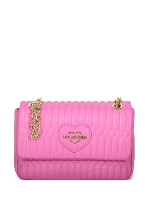 Love Moschino quilted heart shoulder bag - Pink