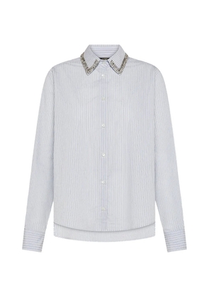 Seventy embellished striped shirt - White