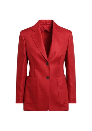Max Mara single-breasted linen blazer - Red