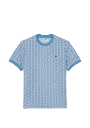 Lacoste patterned round neck T-shirt - Blue