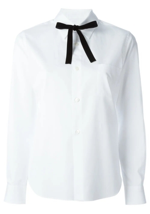 Comme Des Garçons Girl bow tie shirt - White