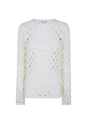 Comme Des Garçons Comme Des Garçons cut-out sweater - White