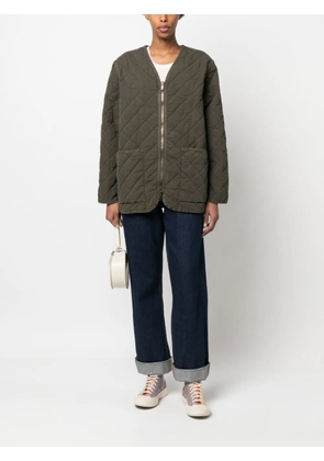 Golden Goose quilted zip-up jacket - Green