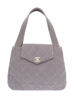 CHANEL Pre-Owned 1996-1997 Gingham Canvas handbag - Blue