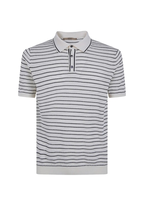 Nuur striped-pattern polo shirt - White