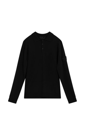 Stone Island Ghost long-sleeved polo shirt - Black