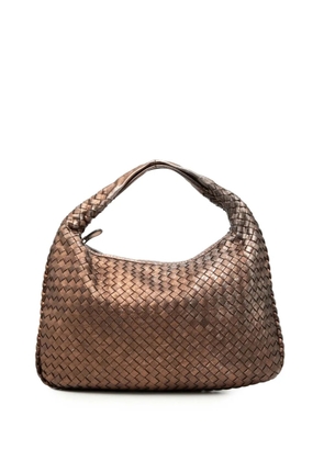 Bottega Veneta Pre-Owned 2008 Small Metallic Nappa Intrecciato Veneta hobo bag - Brown
