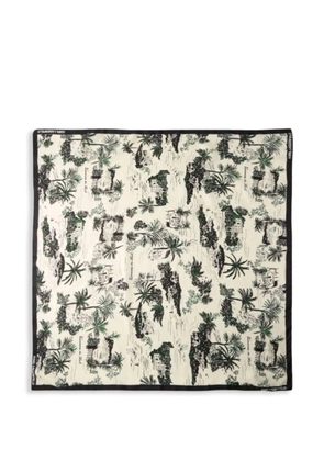 Karl Lagerfeld graphic print border scarf - Neutrals
