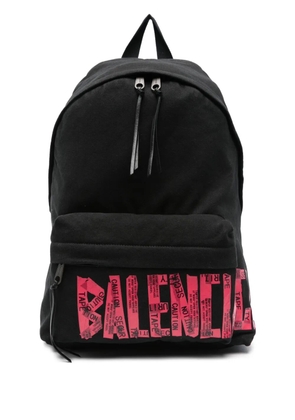 Balenciaga logo-print backpack - Black