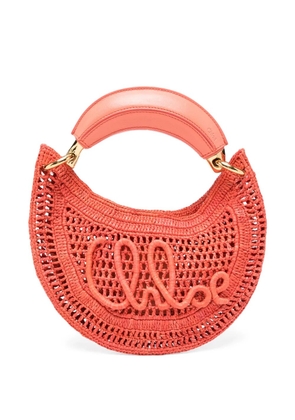 Chloé Summer Banana woven top-handle tote bag - Orange