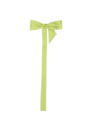 Forte Forte satin bow scarf - Green