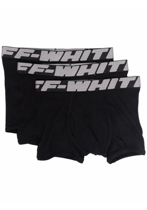 Off-White logo-waistband boxers (3-pack) - Black