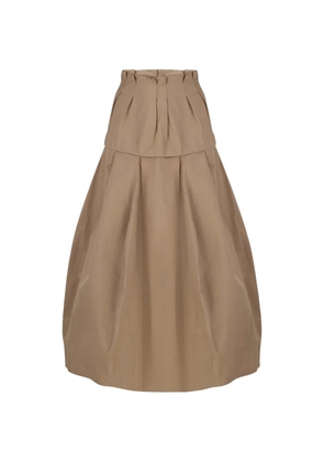 LITKOVSKA pleated palloncino midi skirt - Neutrals
