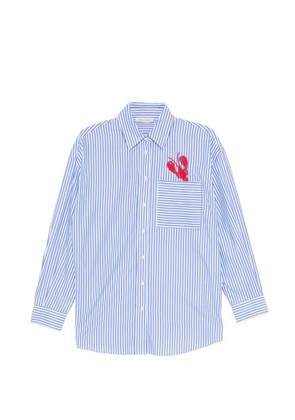 Joshua Sanders lobster-embroideried shirt - Blue