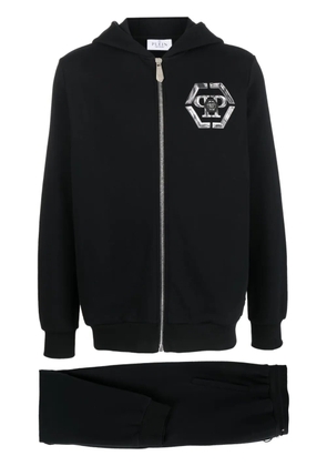 Philipp Plein skull-print stretch-cotton tracksuit - Black