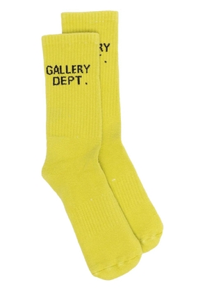GALLERY DEPT. side logo-print detail socks - Green