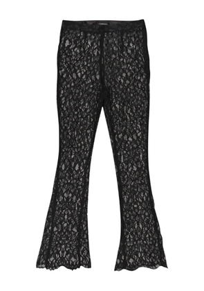 Callipygian laced flared trousers - Black