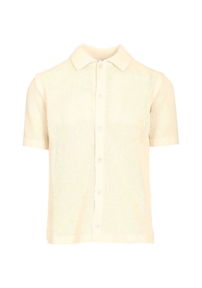 Maison Kitsuné open-knit short-sleeve cardigan - Neutrals