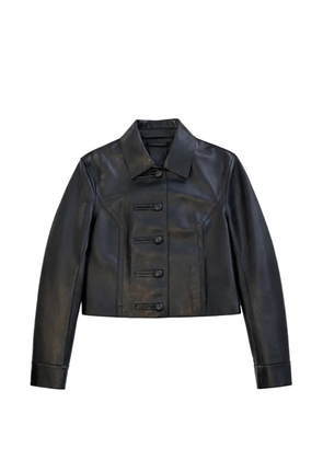 STAND STUDIO buttoned leather jacket - Black