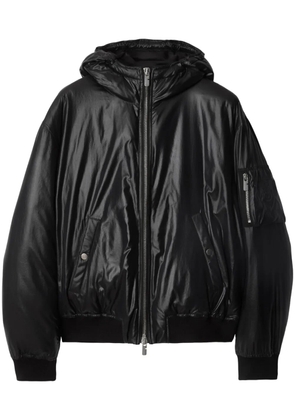 Burberry hooded bomber jacket - Black